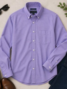 madison james Men's Button-Down Shirt in Lavender
